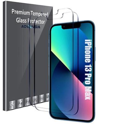 Защитная пленка - Advansia - iPhone 13 Pro Max - Закаленное стекло 9H - Устойчивое к царапинам - Упаковка из 2 штук