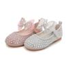 Весна и осень Новые детские одинарные туфли с мягкой подошвой и стразами для девочек
