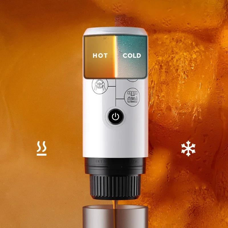 Кофемашина 2-в-1, электрическая, для капсул и молотого кофе, эспрессо-машина для автомобиля, дома, кемпинга, с адаптером для капсул и порошка, Nespresso для Dolce Gusto