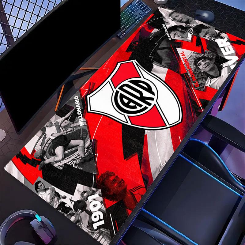 River Plate Mouse Pad, Large Gaming Desk Mat, Non-slip XXL Mousepad for Laptop & Tablet, Mini PC Playmat with Stitched Edges
