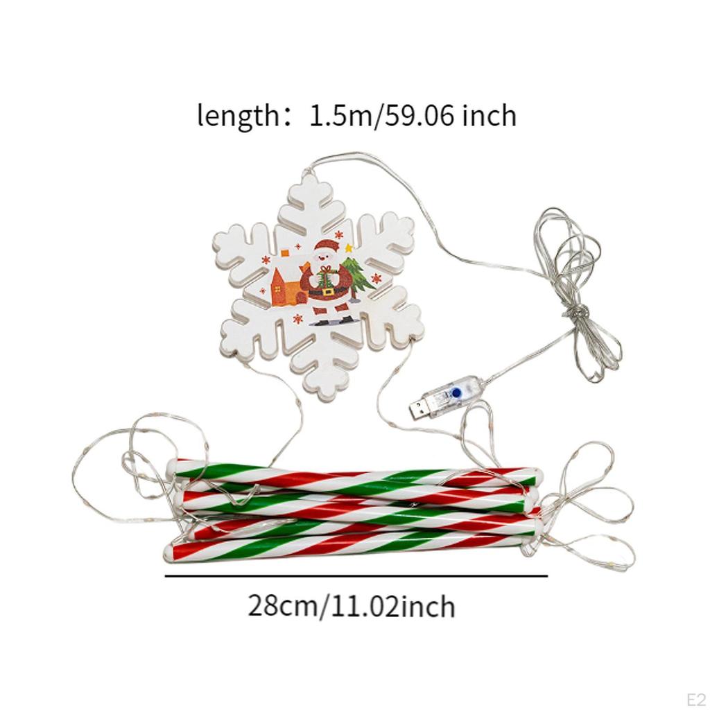 Рождественские огни в форме лестницы, подвесные светодиодные украшения, рождественский декор для балкона