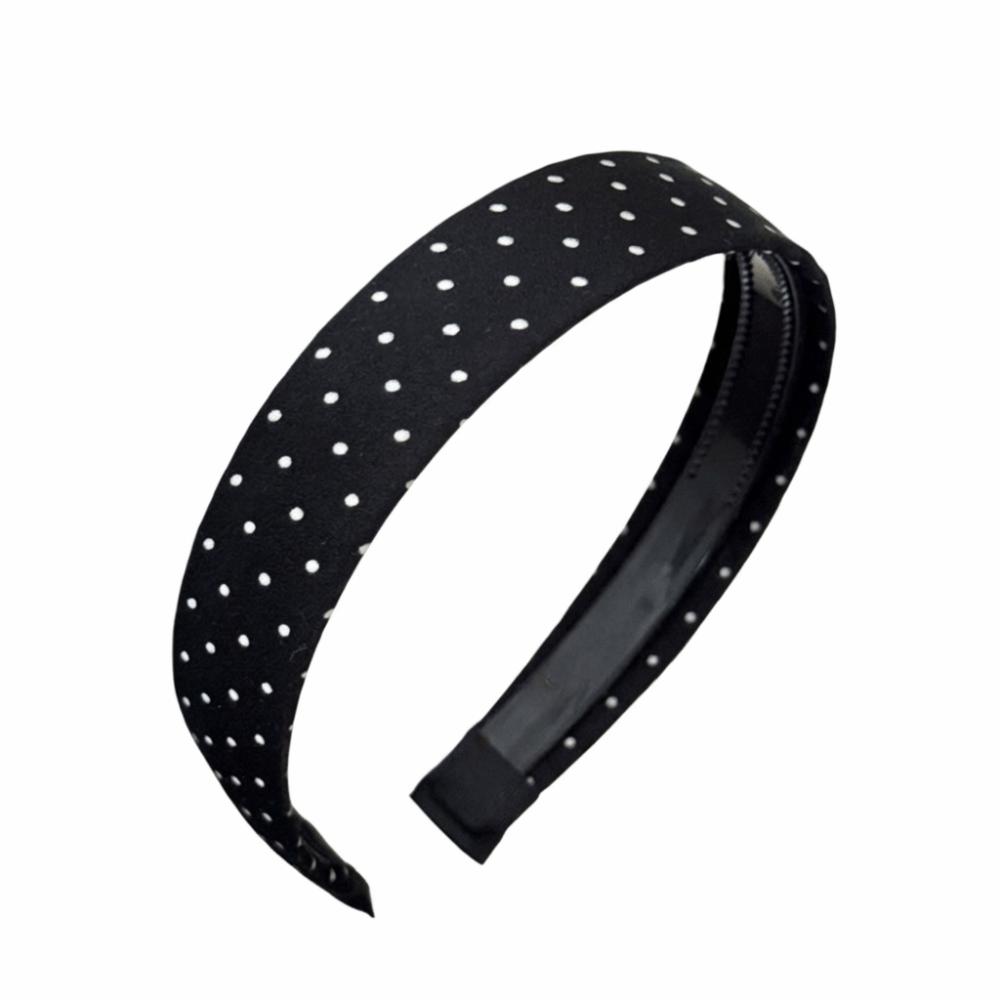 Non-Slip Korean Wide Headband Black White Color Temperament Hair Band Polka Dot Headband  Wash Face