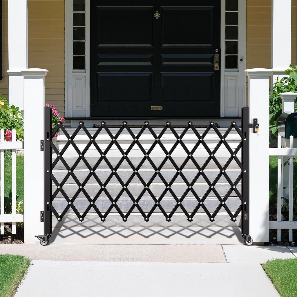 Single Folding Security Gate Lockable Scissor Gate 74.80 x 51.57 in (WxH)