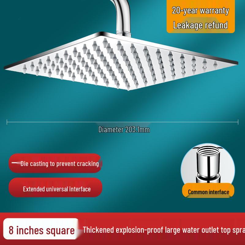 Насадка для душа с эффектом тропического дождя из нержавеющей стали 304 для домашних ванных комнат