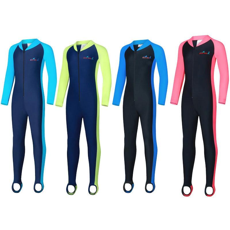Kids UV Protection Rash Guard Swimwear Surfing Diving Swimming Quick Dry Breathable Long Sleeve Sunsuit Boys Girls