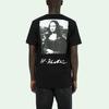 OFF WHITE Свободная футболка с графическим принтом Моны Лизы OMAA027S191850051020