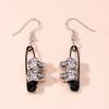 Vintage Witch Vampire Heart Earrings Gothic Cross Talisman Dangle Earrings Steampunk Royal Party Statement Jewelry Gifts