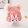 Knitted Baby Beanie Cap Rabbit Pullover Hats Bonnet Cute Girls Knitted Hat  Baby