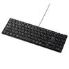 Sanwa Supply SKB-SL19BK Wired Slim Keyboard, Quiet Keys, USB A Connection, 102 Keys, Japanese Layout, Pantograph