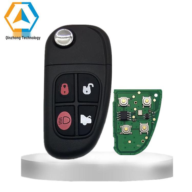 Jaguar 2001-2008 4-кнопочный пульт дистанционного управления ключом автомобиля 315/434 МГц с чипом 60 и стеклянной трубкой
