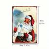 Retro Metal Santa Claus Wall Decor 8x12 Inch - 1pc Flat Tin Sign Christmas Gift-Holding Home Office Living Room Decor