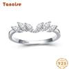 Tancise Classic 925 Sterling Silver Zircon Ring Ladies Jewelry Wedding Promise Party Gift