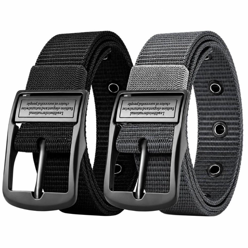 Durable Men Casual Belt Adjustable Quick Release Belt Casual Canvas Nylon Belt Everyday Wear