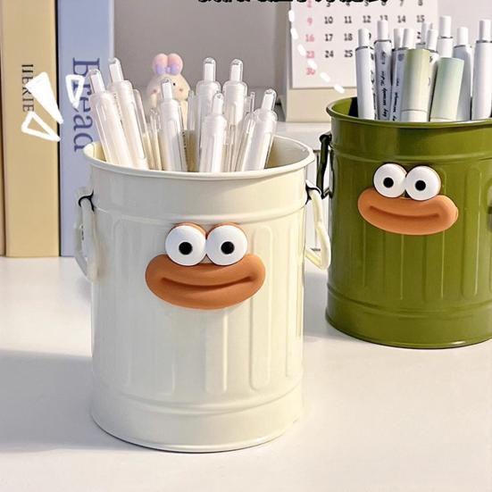 Cartoon Pen Holder Large Capacity Storage Organizer for Pens Pencils Markers Crayons Desk Storage Container for Home Office