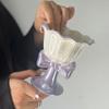 Кружка с мороженым и бантом Керамические кружки Креативная Красивая Элегантная Девушка Кофейная чашка Роскошная Эстетичная Высокая ножка Десертные Завтрак Кружки