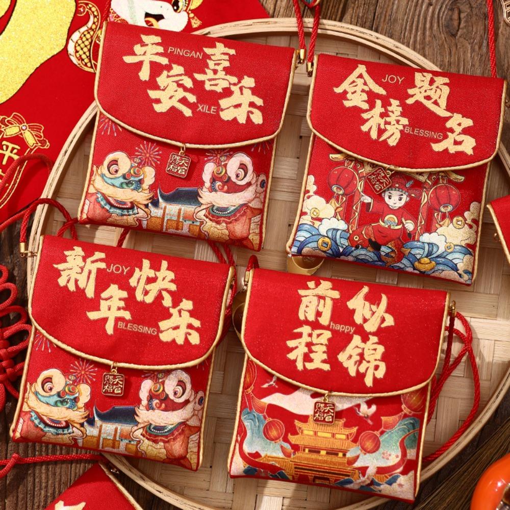 Snake Chinese Year Packet Envelopes Cloth New Year Pocket Bag New Gift Bags Party Supplies