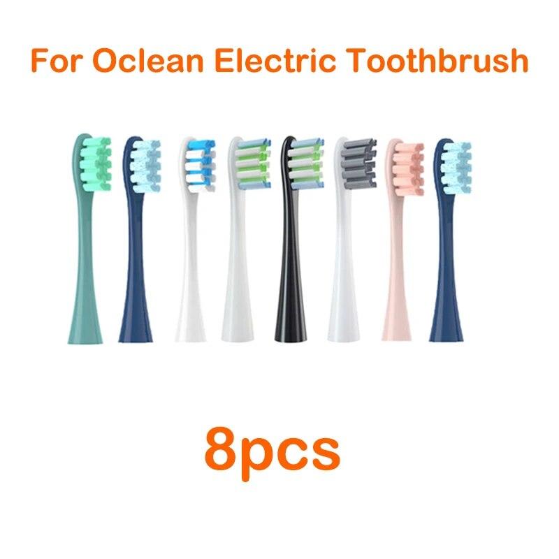 Сменные насадки для Oclean Flow/x/X Pro/ Z1/ F1/ One/ Air 2 /se, мягкие насадки для зубной щетки Dupont Sonic, вакуумная щетина, 8 шт.