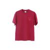 Solid Color Logo Pattern Casual Loose Round Neck Sports Short Sleeve T-Shirt Men Tops Red 538792-21
