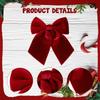 25cm Christmas Bow Tree Bowknot Xmas Decoration Velvet Ornament for Indoor Front Door