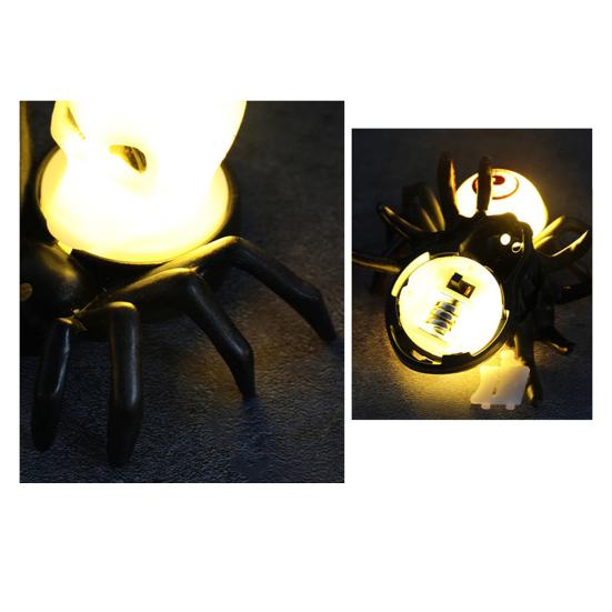Светодиодный ночник в виде паука, настенная настольная лампа с изображением паука, мини-лампочка с жуткой атмосферой на Хэллоуин