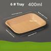 Disposable Food Grade Kraft Paper Lunch Box Waterproof Oil-proof Square Paper Plate Snack Tray Thickened Fruit Barbecue Plate