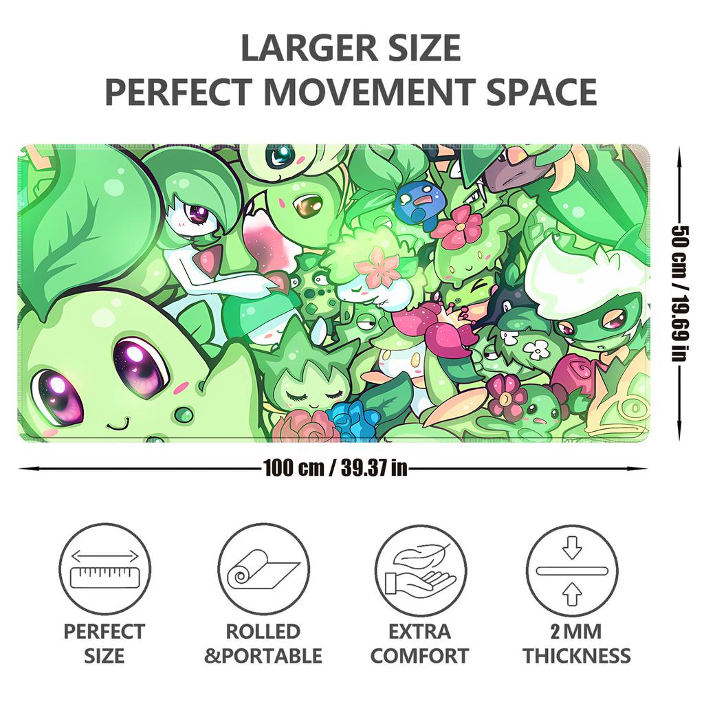Lovely Cartoon Jigglypuff Wigglytuff Chansey Mouse Pad Desk Mat Wear Resistant Desktop Pad for PC Laptop Bedroom Game