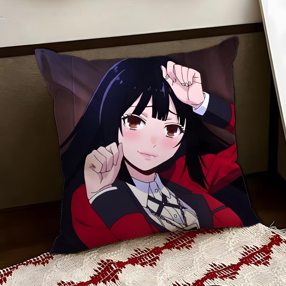 Чехол на подушку из аниме Kakegurui, двусторонний, мягкий, прочный, для дома, автомобиля, многоцелевой, для ежедневного комфорта