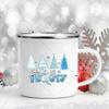 Merry Christmas Enamel Mug Christmas Mug Coffee Mug Milk Cup Handle Drinkware Creative Best Christmas Gift