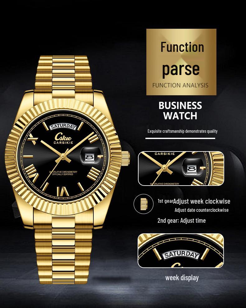 Швейцарский бренд Ультратонкие Мужские Стальные Бизнес-Часы - Высококлассный Водонепроницаемый Дизайн