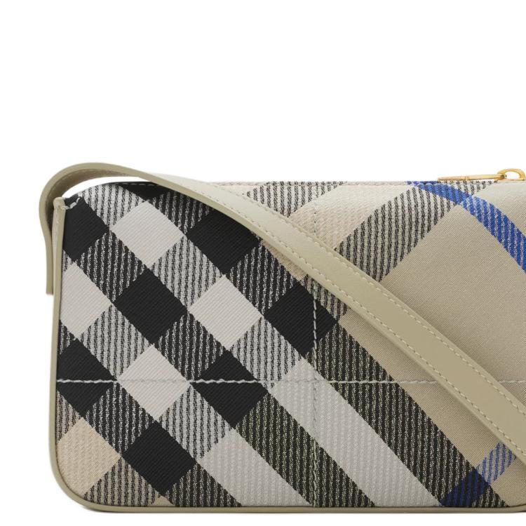 Burberry Zipper Closure Plaid Jacquard Pattern Polyester Crossbody Shoulder Bag Women bags Moss-Green 81033781
