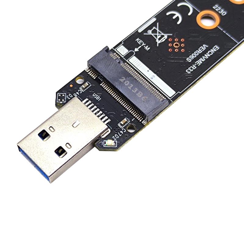 Адаптер USB для NVMe M.2 NVMe на USB 3.1 Адаптер SSD 10 Гбит/с USB3.1 Gen 2 Чипы RTL9210 для M-ключа M2 NVMe 2230 2242 2260 2280 M.2 SSD