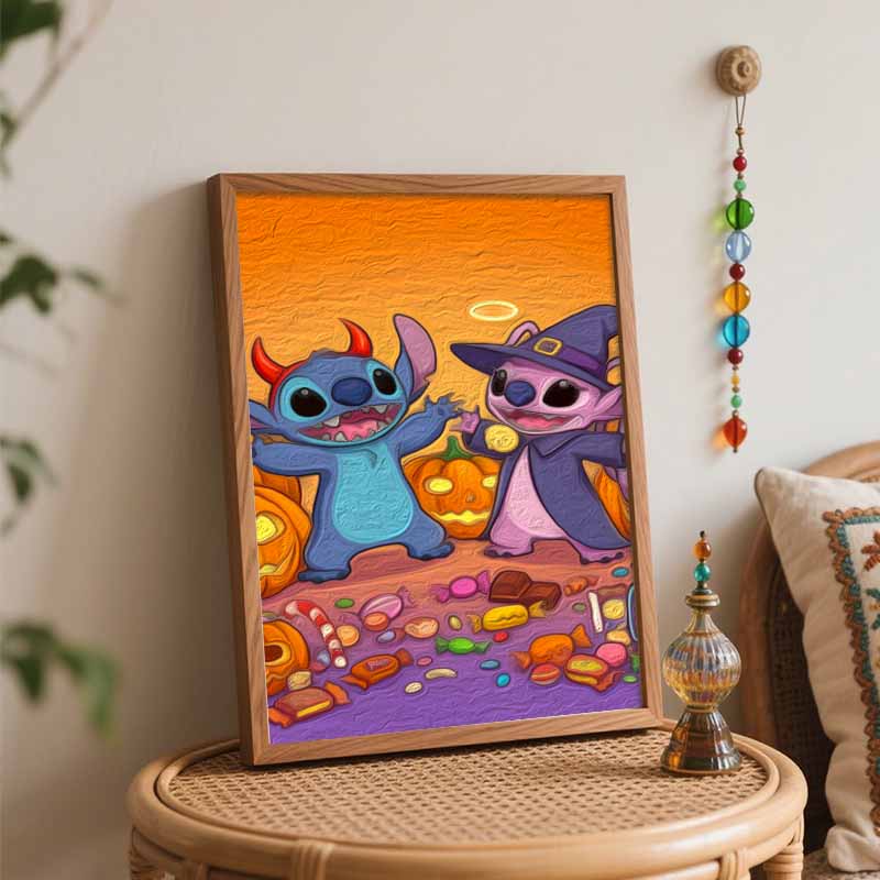 Disney Набор для рисования масляными красками Лило и Стич Хэллоуин ручной работы DIY подарок украшение для дома