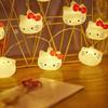 Kawaii Sanrio Hello Kitty Lights String Bedroom Battery Atmosphere Lighting Home Decoration Anime Figures Luminous Model Toys