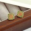 Chinese Knot Retro Enamel Stud Earrings: Elegant Lightweight National Style for Women