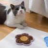 1 шт. Новая с присоской Собачья лизательная подстилка в форме подсолнуха Силиконовая медленная кормушка Коврик для кошек Для снятия тревожности у собак