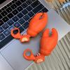 3D Crafts Pull String Crab Keychain Cartoon Animals Handbag Hanging Ornaments  Couple