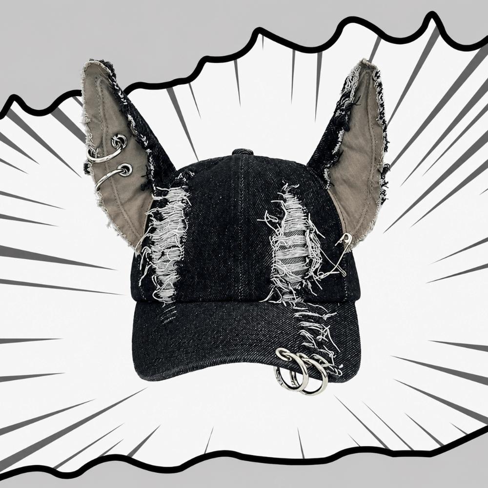 Frayed Edges Baseball Cap Distressed Details Y2k Baseball Cap Wash Baseball Cap Party Wear