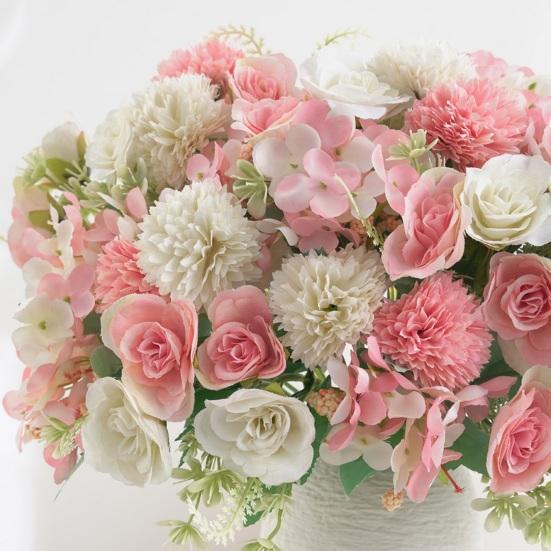 Искусственный цветок розы со стеблем, реалистичный центральный элемент для домашнего офиса, свадебный искусственный