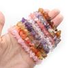 1 шт., браслет из натурального камня, нерегулярный кристалл, аметист, агат, флюорит, синяя бирюза, опал, браслеты для женщин и мужчин, ювелирные изделия 19 см