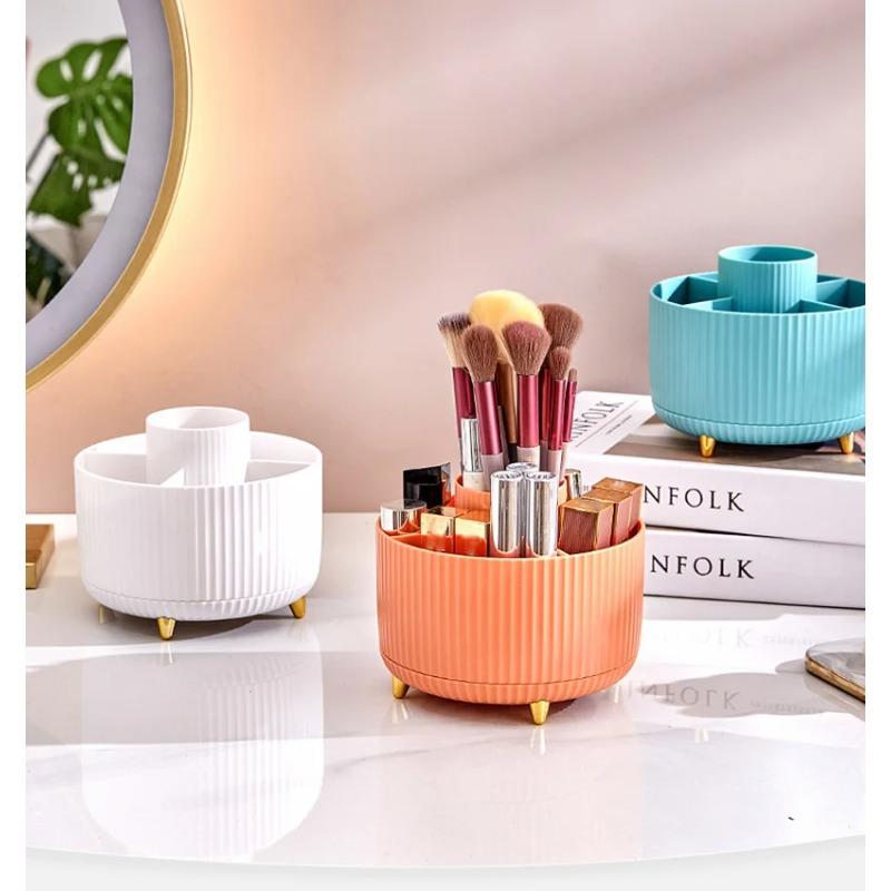 Вращающийся на 360 градусов держатель для ручек, большая емкость, пенал для ручек, пластиковый канцелярский стол, органайзер, коробка, подставка для кистей для макияжа