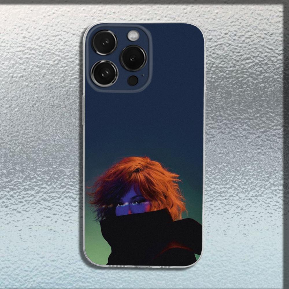 Чехол для телефона певицы M-Mylene Farmer для iPhone 16,15,14,13,12,11 Plus,Pro,Max,XR,XS,X,Plus,SE,Mini Прозрачный Мягкий Чехол