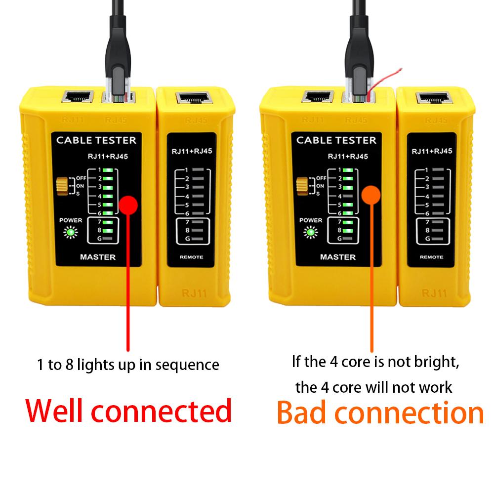 Тестер кабеля lan Сетевой тестер кабеля RJ45 RJ11 RJ12 CAT5 UTP Тестер LAN-кабеля Сетевой инструмент сеть Ремонт