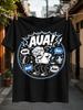 Aua Comic Pain Circle Tee Older Unisex Clutching Pain Spots Blue Lightning And Multipleau Callouts Unisex All TShirt