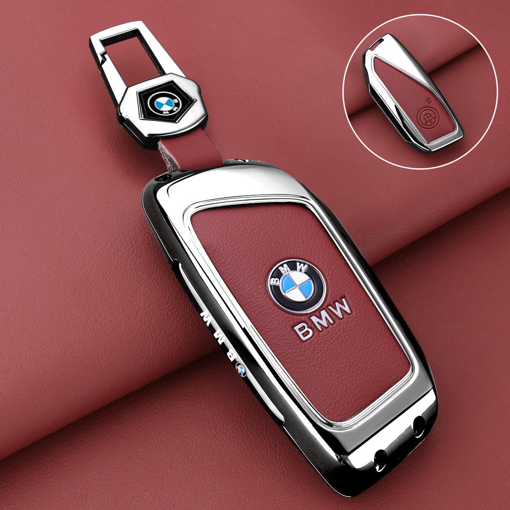 FA7Zinc Alloy Car Remote Key Case Cover Protector Shell for BMW X1 U11 X7 X5 G05 LCI I7 IX XM Series 7 740Li U06 G81 M3 Accessory