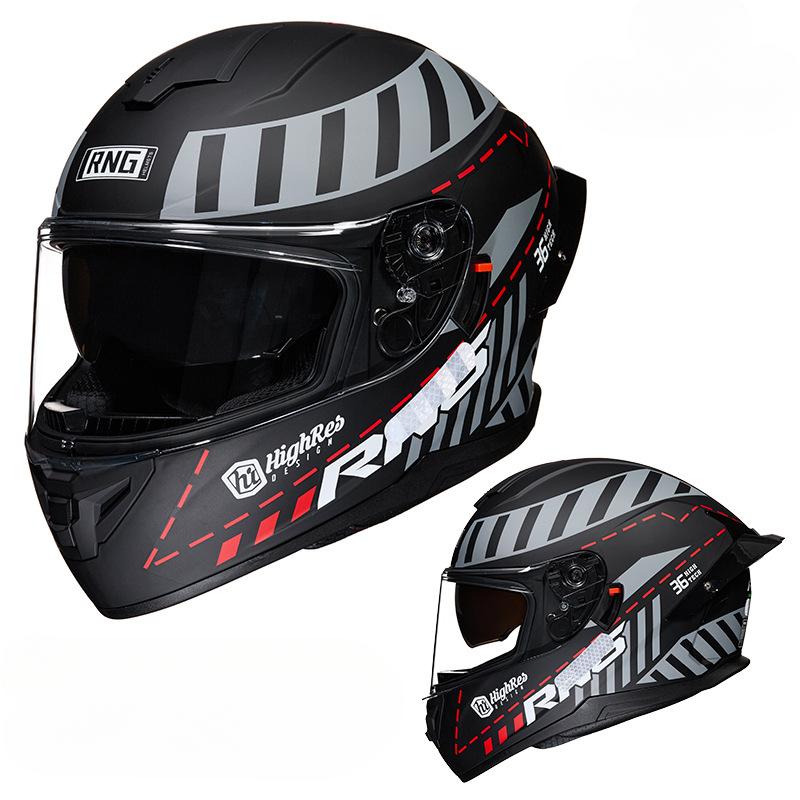 Мотоциклетный шлем Мотоциклетный шлем Двойная линза Большой хвост Bluetooth-гарнитура Полный шлем Мотоциклетный шлем Мотоцикл