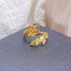 Medieval Branches Full Of Diamonds Zir*****Pen Ring Niche Light Luxury Retro Personality High Sense Personality Stacked Ring Woman