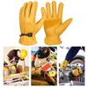 Work Gloves Prevent Slip Wearable Adjustable Soft Protective Faux Cowhide Gloves for Gardening