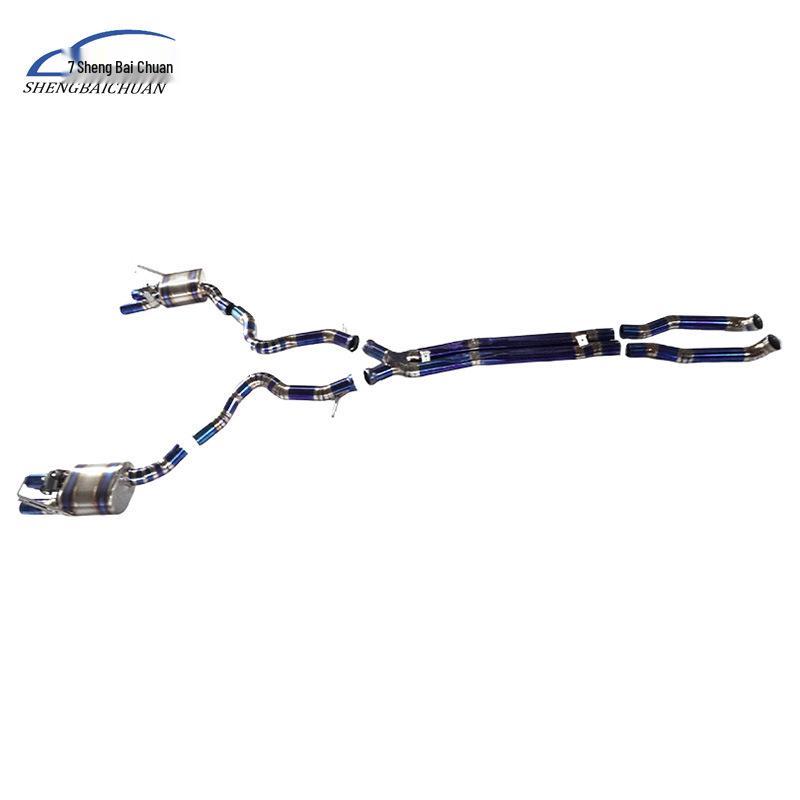 Titanium Remote Control Muffler Exhaust for Porsche Panamera 971/2.9T