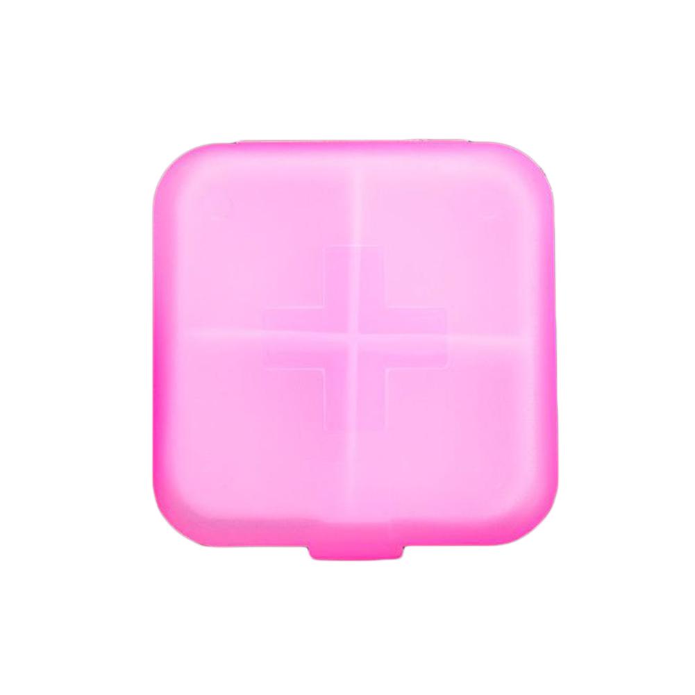Portable Travel 4 Grid Pill Storage Box Case Container Mini Medicine Organizer