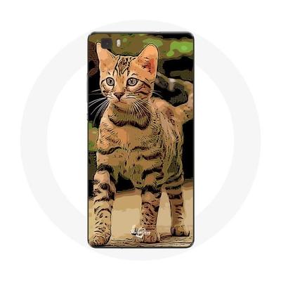 Чехол для Huawei P8 Bengal Race с мультяшными кошками